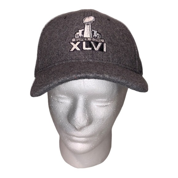 Super Bowl XLVI Hat NFL On Location Wool Blend Gray Cap NWOT Insert Giants Pats - Picture 2 of 8